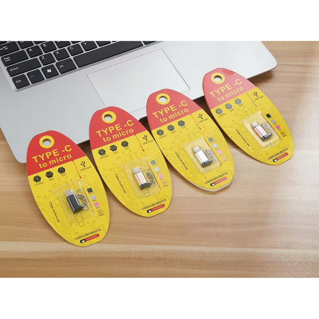 Micro usb 轉 Type C 轉接頭 V8 轉接器 支援USB3.1 傳輸 充電 金屬 掛飾 8