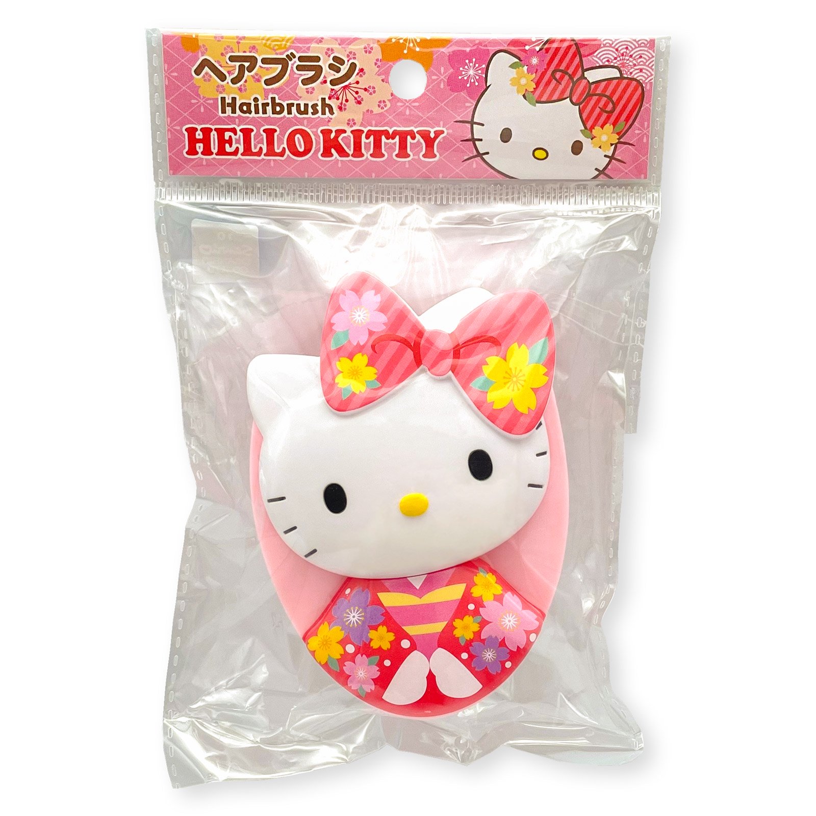 真愛日本 凱蒂貓kitty 和服櫻花紅 造型手握按摩梳 蛋形梳 造型梳 氣墊梳 按摩梳 梳子 梳 便攜 按摩頭皮