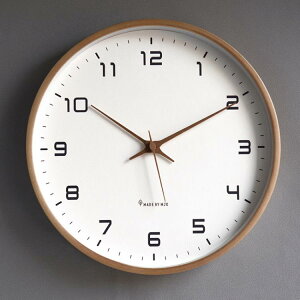 實木掛鐘個性時鐘靜音時尚家用簡約木質掛錶北歐免打釘鐘錶中式
