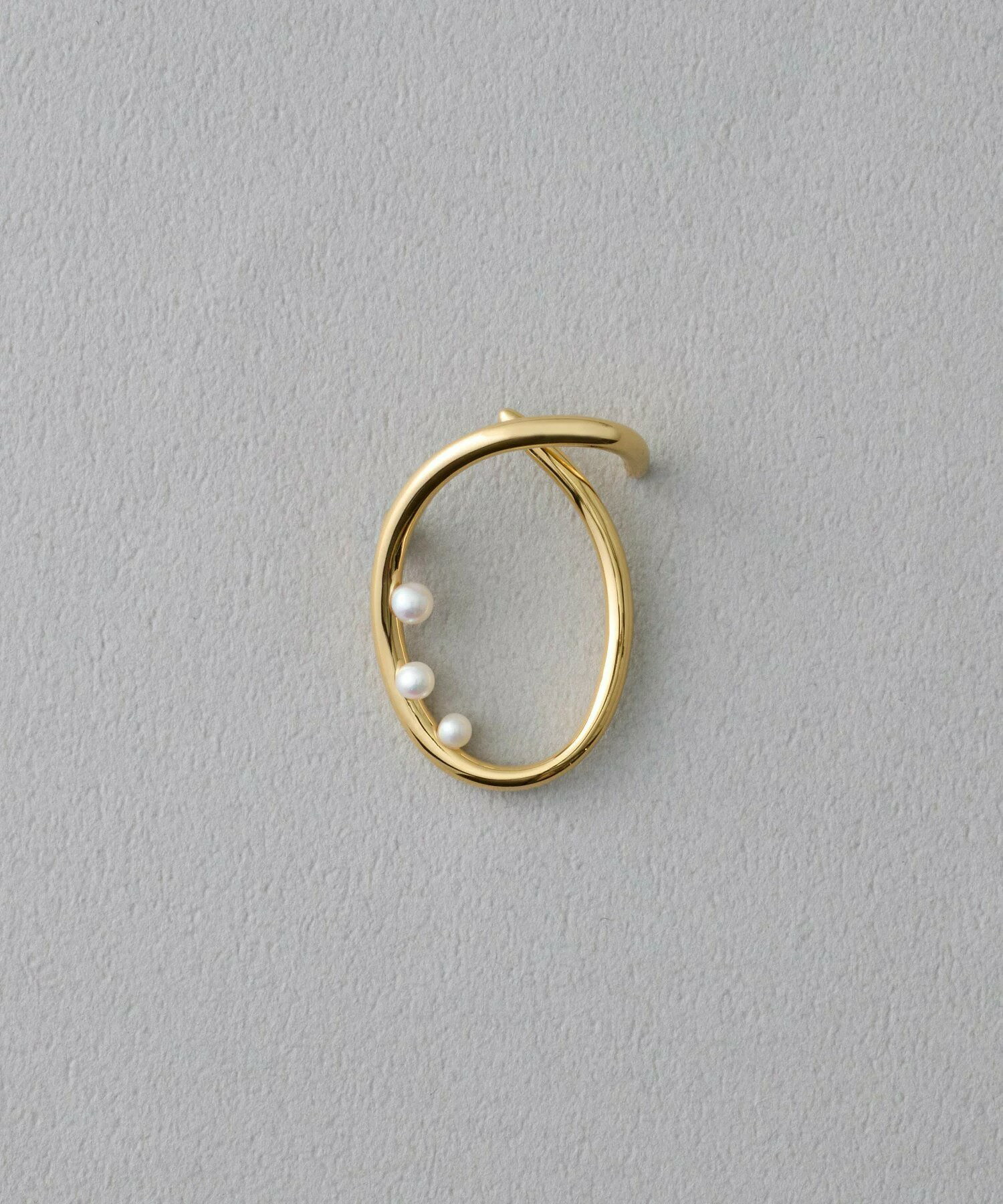 [Shade Cuff] ete 漂浮珍珠耳釦  金色/銀色 | 耳扣 送禮 情人節 [Rakuten Fashion]