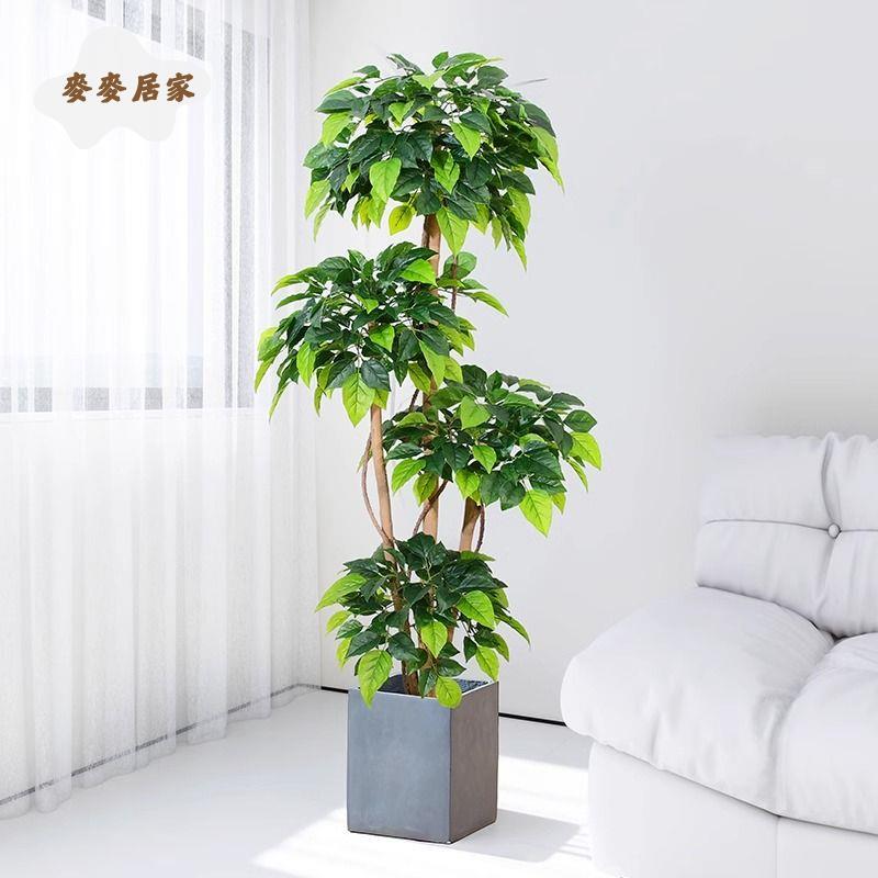 Z5 模擬綠植 幸福樹室內客廳落地擺件假樹 仿生植物 盆栽大型櫥窗盆栽[DD0329003]