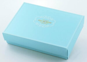 【基本量】優雅歐風8入巧克力&6入馬卡龍盒/粉藍色 / 100個