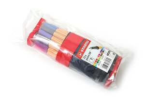 STABILO鵝牌 point 88 經典款式細字彩色簽字筆(0.4mm)25色筆袋裝版8825-021
