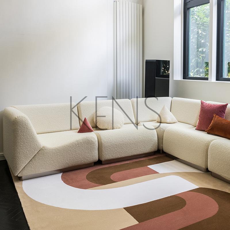 【KENS】沙發 沙發椅 北歐輕奢小戶型客廳沙發組合模塊簡約現代侘寂風設計布藝沙發家具