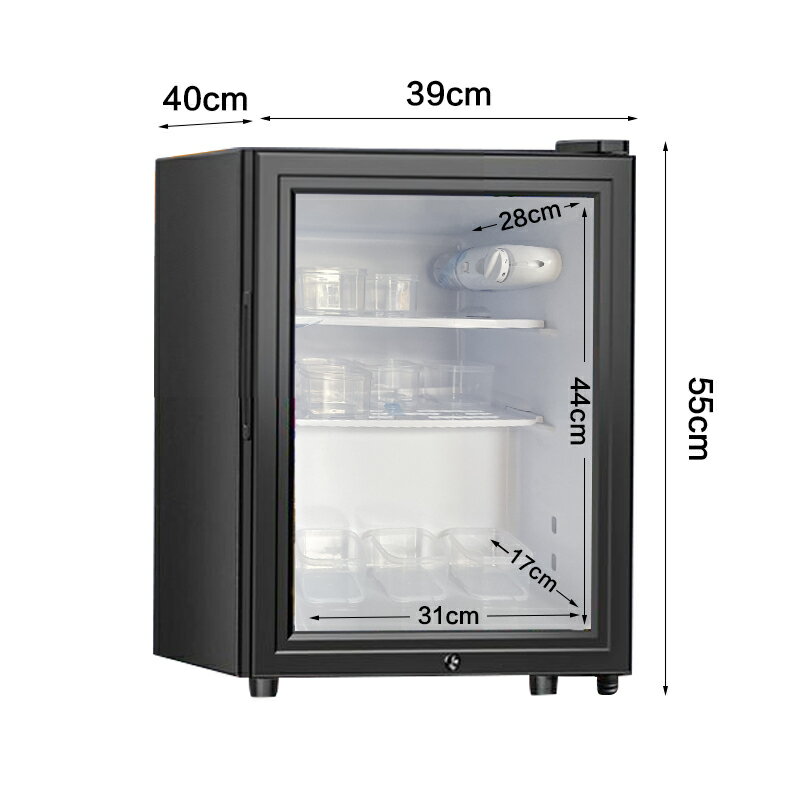 【台灣公司 可開發票】幼兒園食品留樣柜專用柜雙鎖小冰箱小型酒店保鮮柜展示柜溫度顯示 0