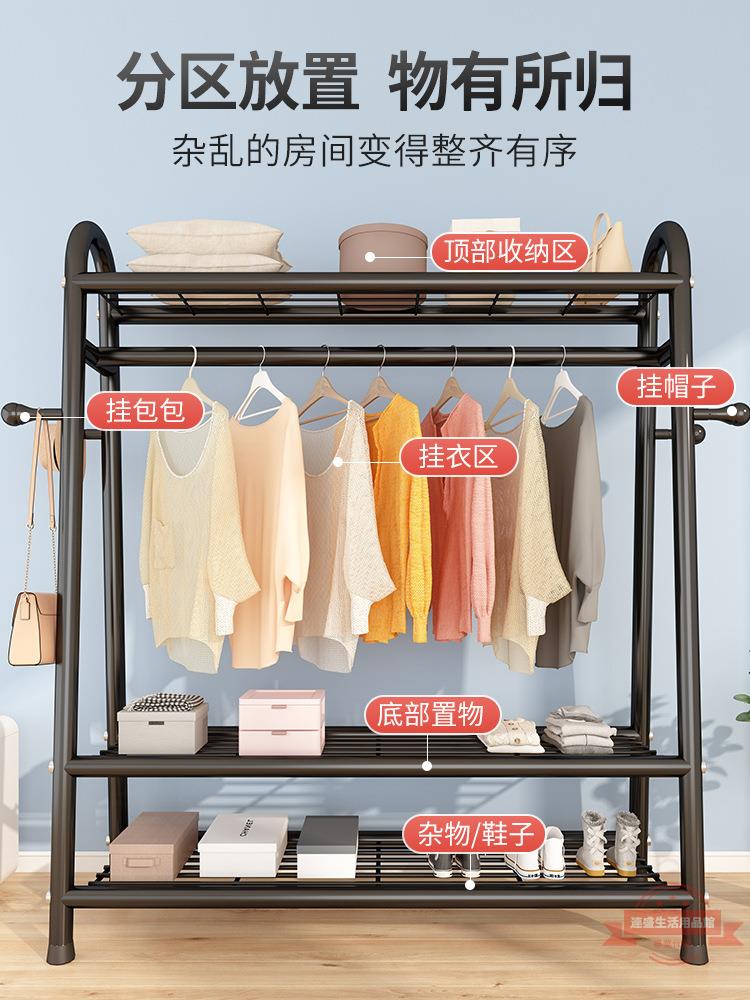 簡易衣櫃現代鐵架臥室組合裝出租房省空間收納折疊儲物布衣櫥櫃子