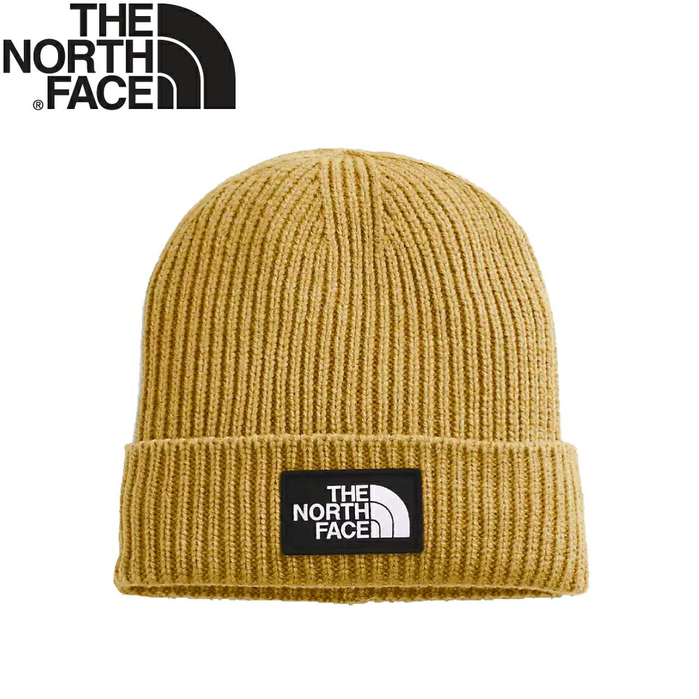 【The North Face LOGO柔軟保暖針織帽《黃》】3FJX/保暖帽/毛線帽/防寒/登山