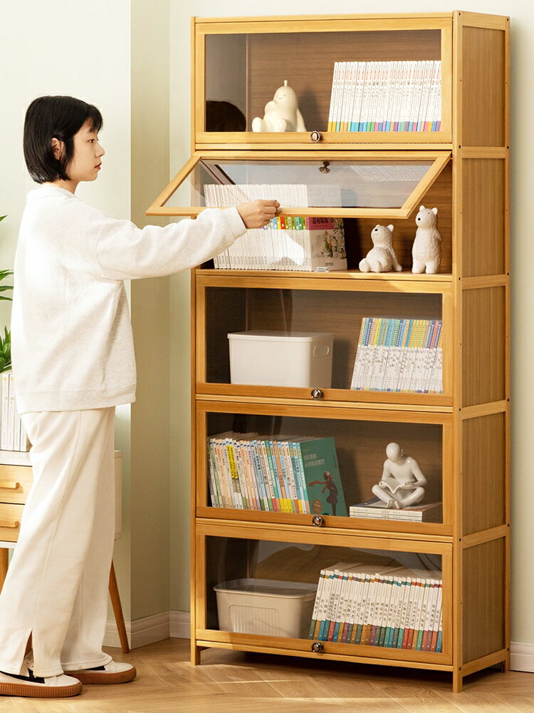 【免運】 書架置物架落地書柜子家用客廳兒童靠墻多層簡易儲物柜收納柜臥室