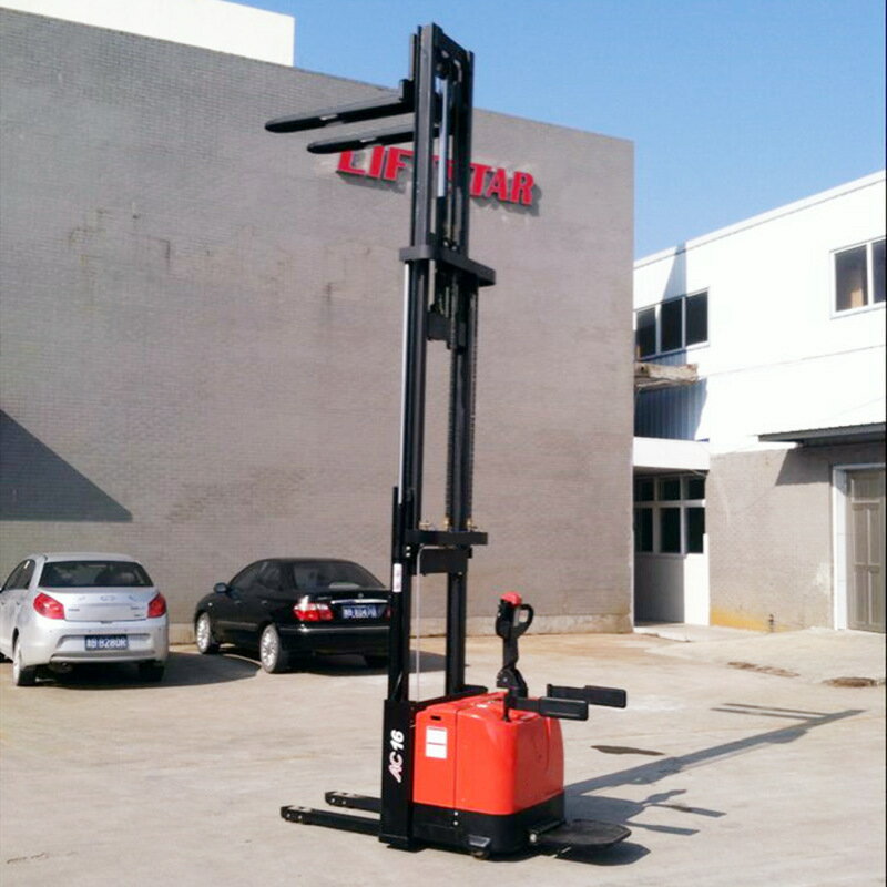 【含稅/免運】 szhoular好拉CDD站駕式電動堆高車三門架4.5米電動叉車堆垛車窄腿