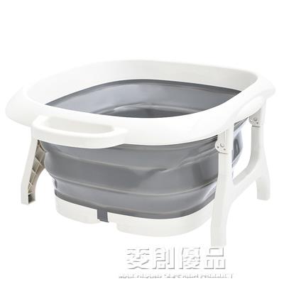 日本折疊泡腳桶塑料洗腳盆伸縮旅行便攜式按摩洗腳神器家用足浴盆
