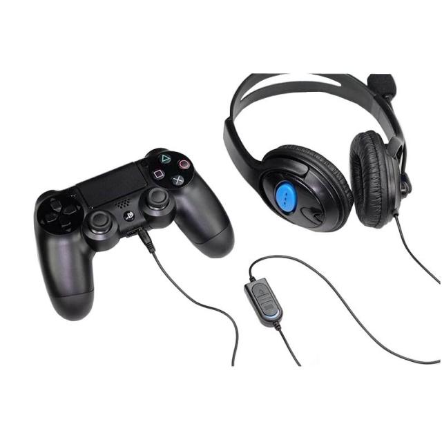 PS4有線耳機頭戴式雙邊大耳機帶麥克風語音聊天手機電腦游戲ps4配件 傲碩OSTENT