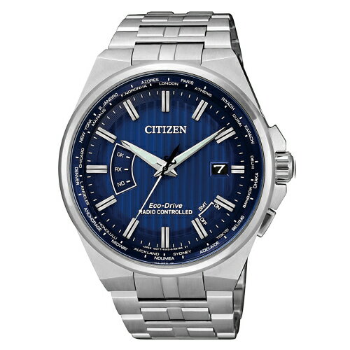 CITIZEN 星辰紳士風藍面電波腕錶/CB0160-51L