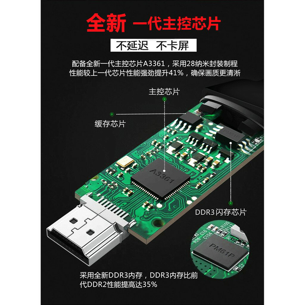 臺灣現貨：通用HDMI三合一高清2K手機同屏線 蘋果 安卓 type-c手機視頻線投影到電視 1