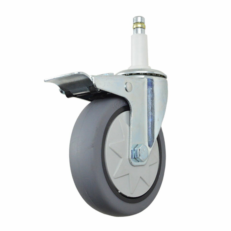 餐車輪子4寸腳輪通用酒店橡膠輪推車布草車收碗車輪萬向輪靜音輪 3