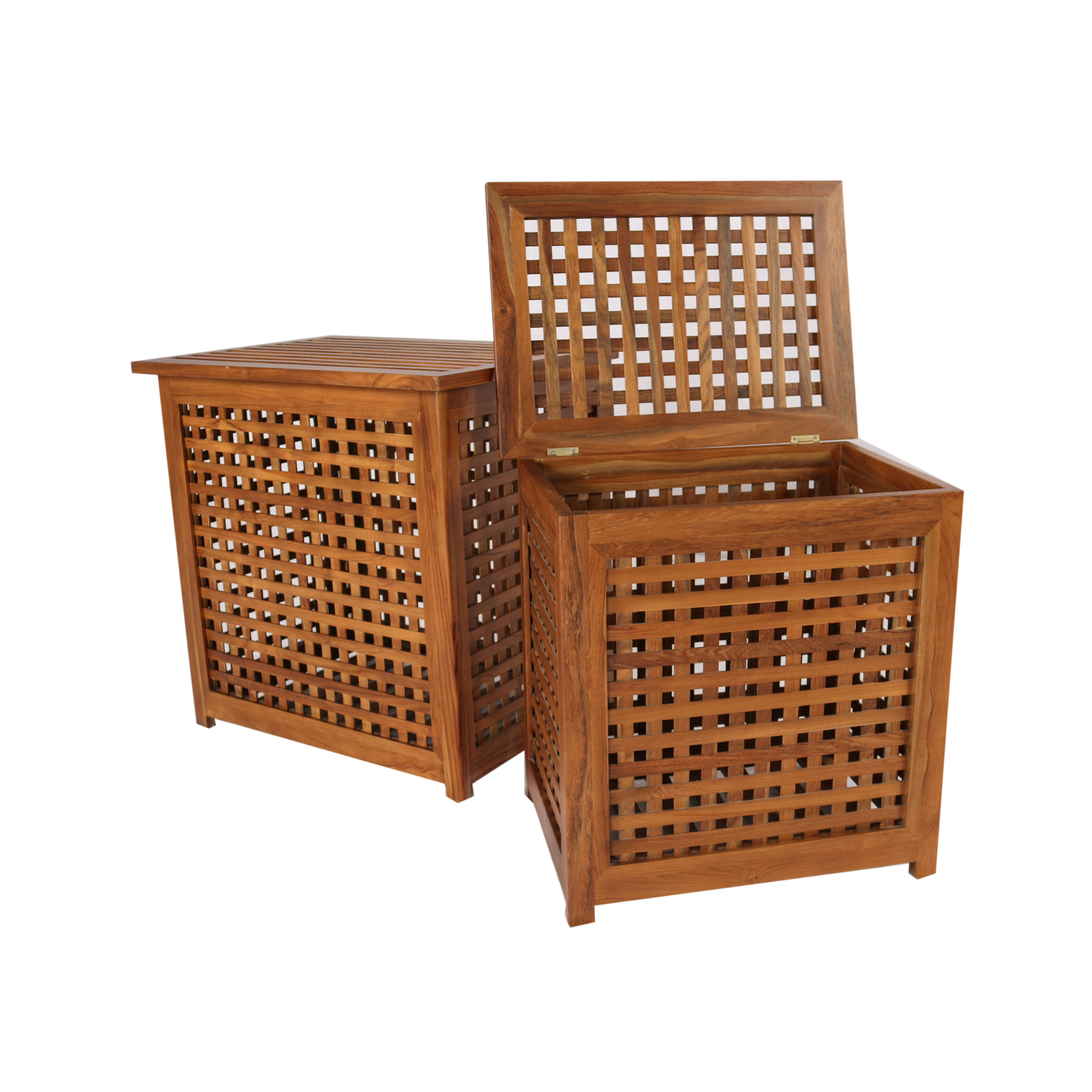 方格置物籃(中) 收納箱 組合櫃 柚木收納 實木家具 柚木家具 19O08 A.H.Furniture   寬度55x深度40x高度56(公分)