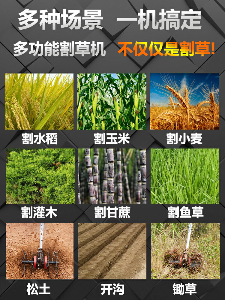 進口雅馬哈割草機小型多功能農用家用汽油鋤打草機背負式收割除草