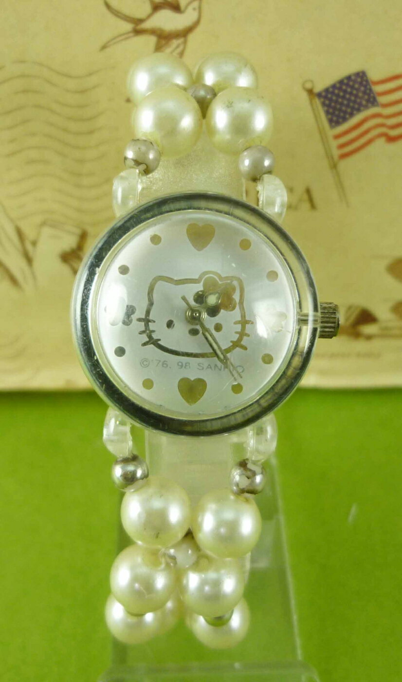 【震撼精品百貨】Hello Kitty 凱蒂貓-手錶-珍珠白【共1款】 震撼日式精品百貨