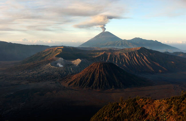 Posterazzi: Tengger caldera with erupting Mount Semeru Java Island ...