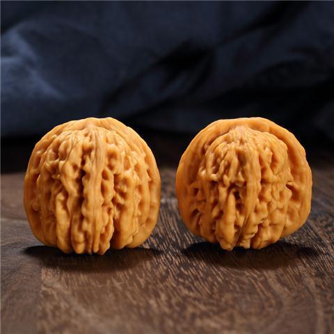 精品文玩核桃官帽配對四座樓獅子頭盤玩手把件古玩手盤把玩核桃男h711