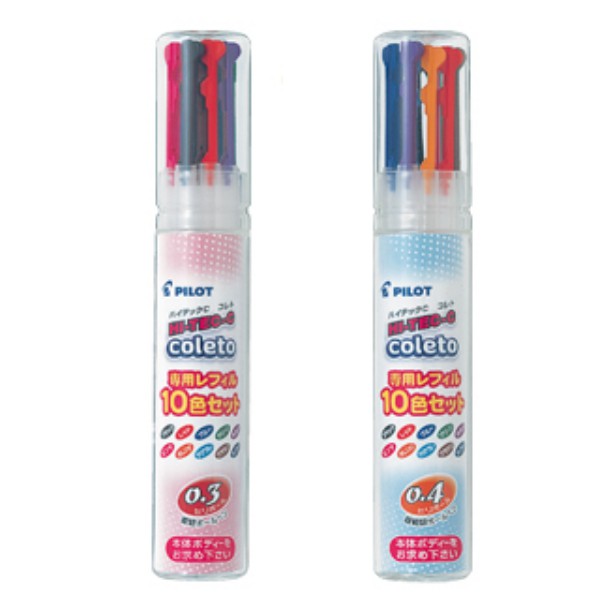 【角落文房】PILOT 百樂 coleto 0.3/0.4 變芯筆芯 替芯10色組 BLS-CLT3/4-S10