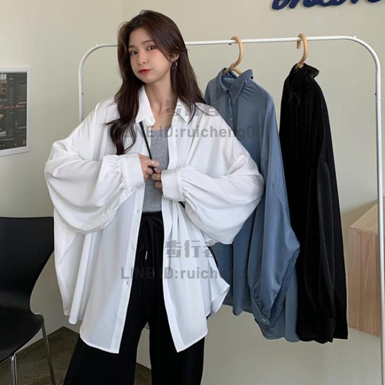 冰絲防曬衣女夏季薄款寬鬆雪紡防曬襯衫開衫外套長款【步行者戶外生活館】