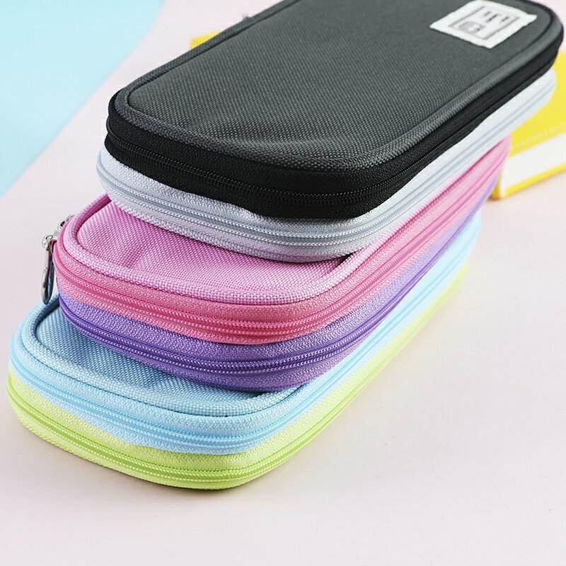 學生簡約大容量筆袋自由伸縮筆盒收納袋高中學純色ins女文具盒 3