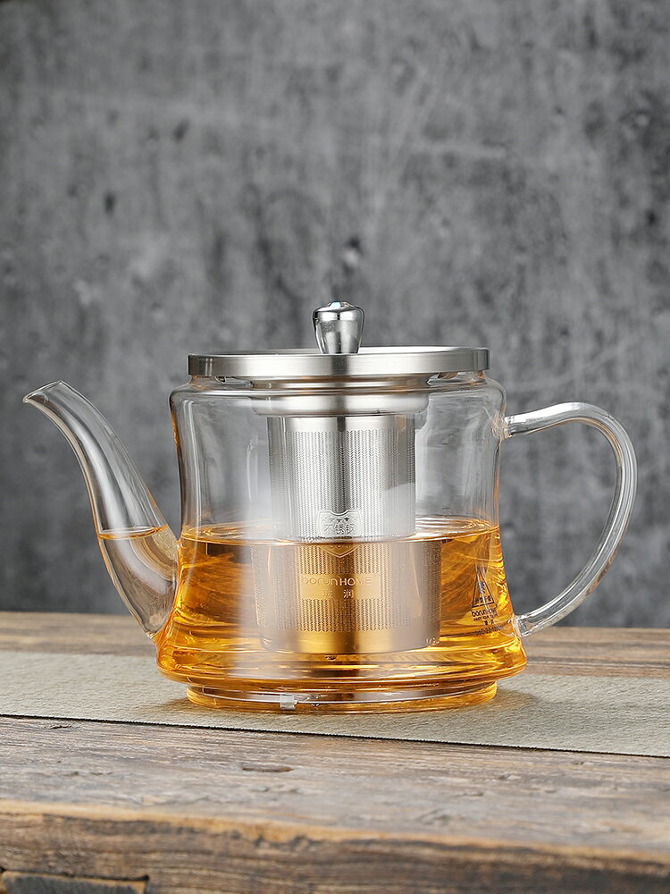 電磁爐玻璃燒水壺功夫茶具耐熱玻璃茶壺耐高溫加熱泡茶壺紅茶套裝