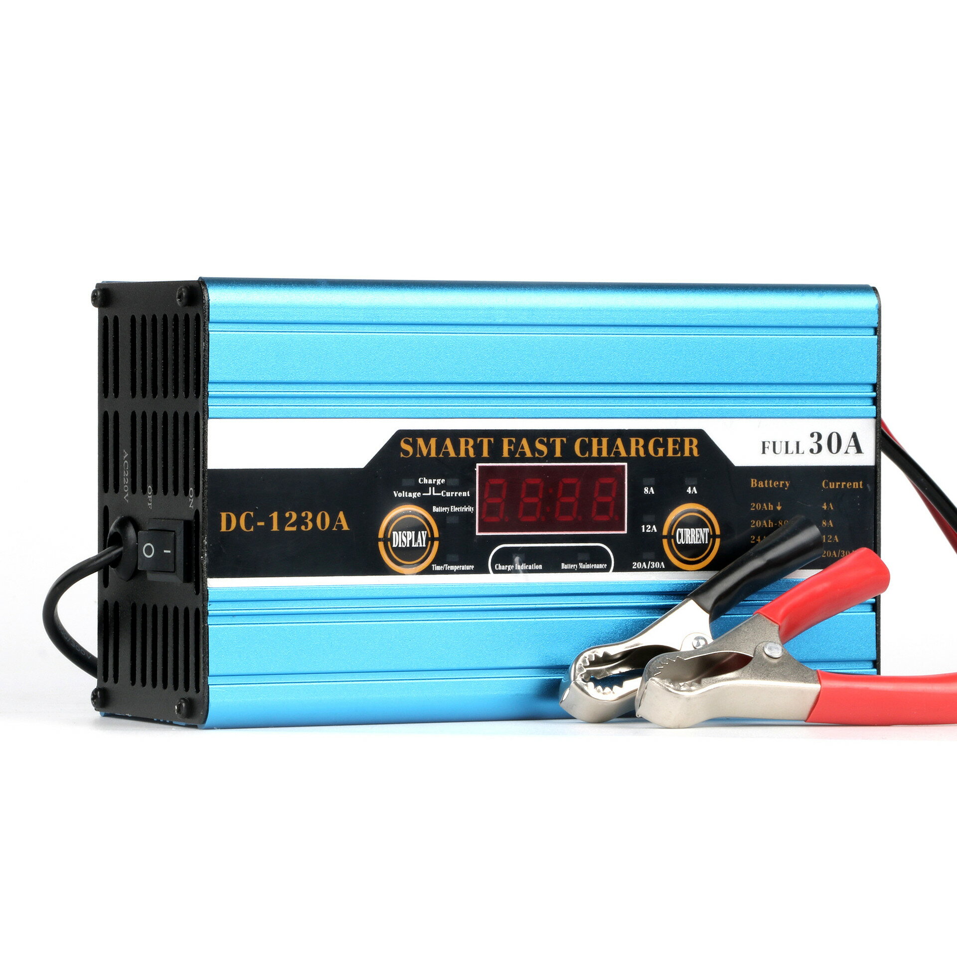 蓄電池充電器12V30A汽車鉛酸電瓶充電器 智能帶顯示快速充電「店長推薦」