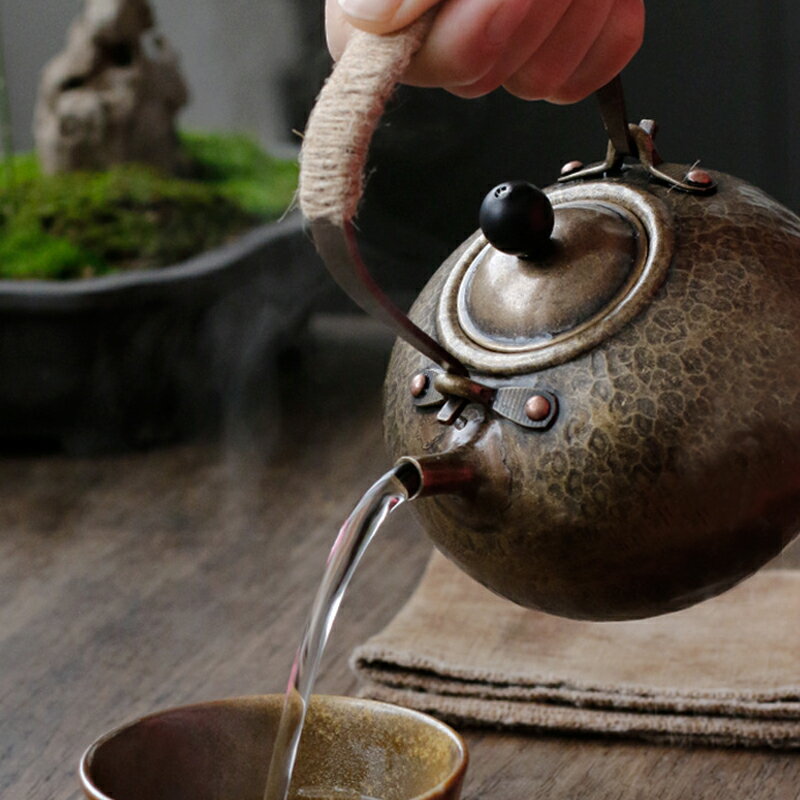 南部鉄瓶　銅蓋　湯沸かし　茶道具 南部鉄瓶 銅蓋 湯沸かし 茶道具