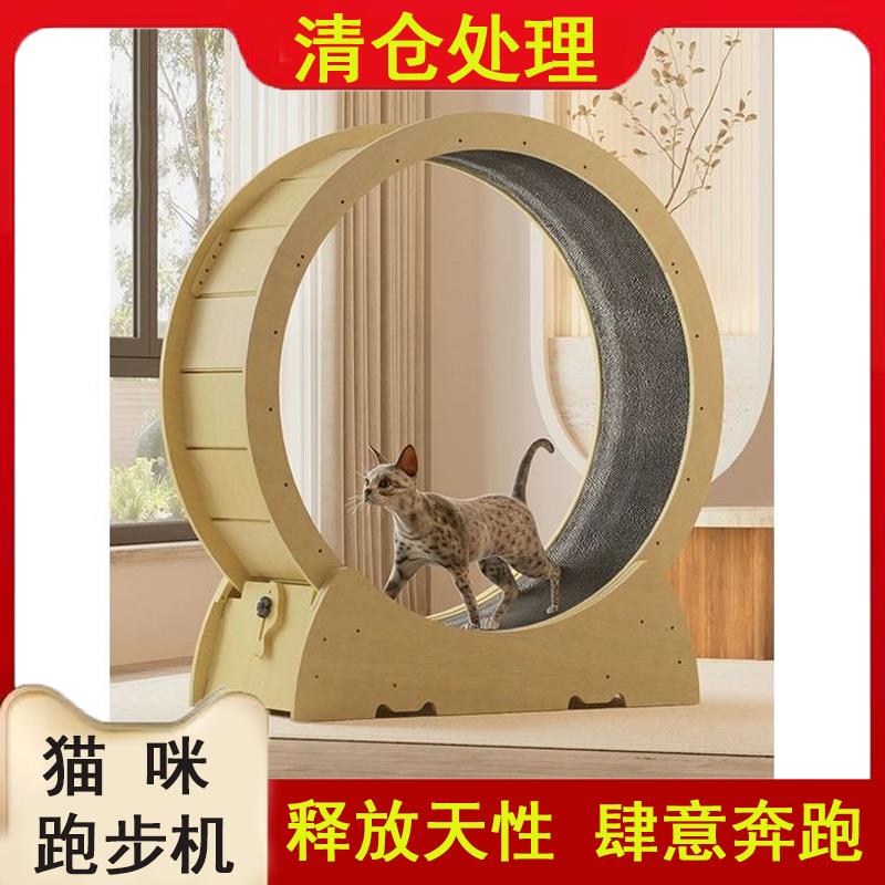 【臺灣公司 可開發票】貓跑步機家用貓咪跑步機運動健身網紅貓跑輪滾輪寵物貓玩具貓爬架
