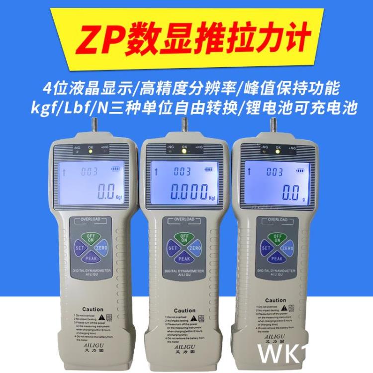 艾力固數顯式推拉力計指針測力計彈簧拉力計測試儀實驗壓力拉力計 免運開發票