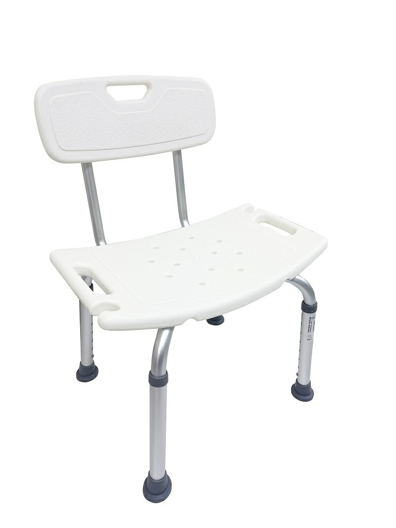 白色有背洗澡椅 洗澡椅 洗澡凳 無背 有背 摺疊洗澡椅 淋浴椅 摺疊椅 浴室防滑 鋁合金 浴室【護立康】