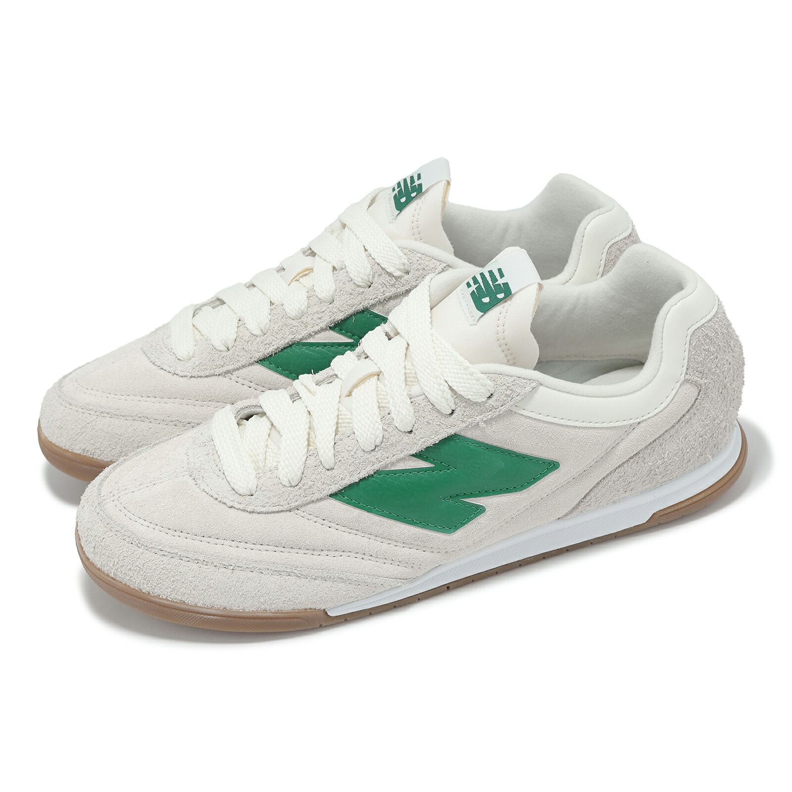 New Balance NB 休閒鞋 RC42 男鞋 女鞋 米白 綠 麂皮 低筒 膠底 復古 情侶鞋 NB 7