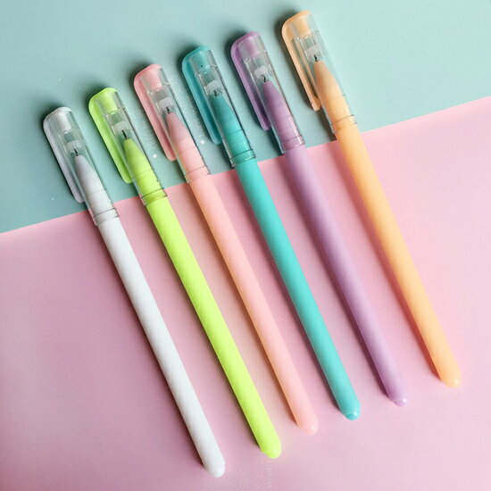●MY COLOR● 糖果色中性筆 清新 學生用品 設計 辦公用品 創意 文具 獎品 原子筆 黑色【P122】