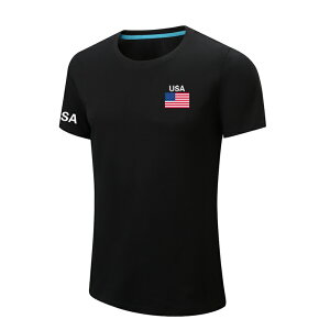 美國USA美利堅合眾國足球運動訓練半袖國家隊夏季短袖t恤男士純棉