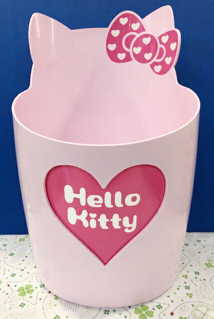 【震撼精品百貨】Hello Kitty 凱蒂貓 日本塑膠垃圾桶-大臉造型#61846 震撼日式精品百貨