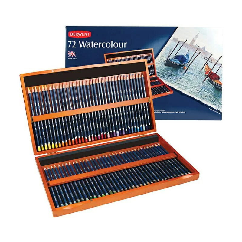 【DERWENT 德爾文】 水性色鉛72色-木盒裝 DW32891【領券滿額再折千6/30止】