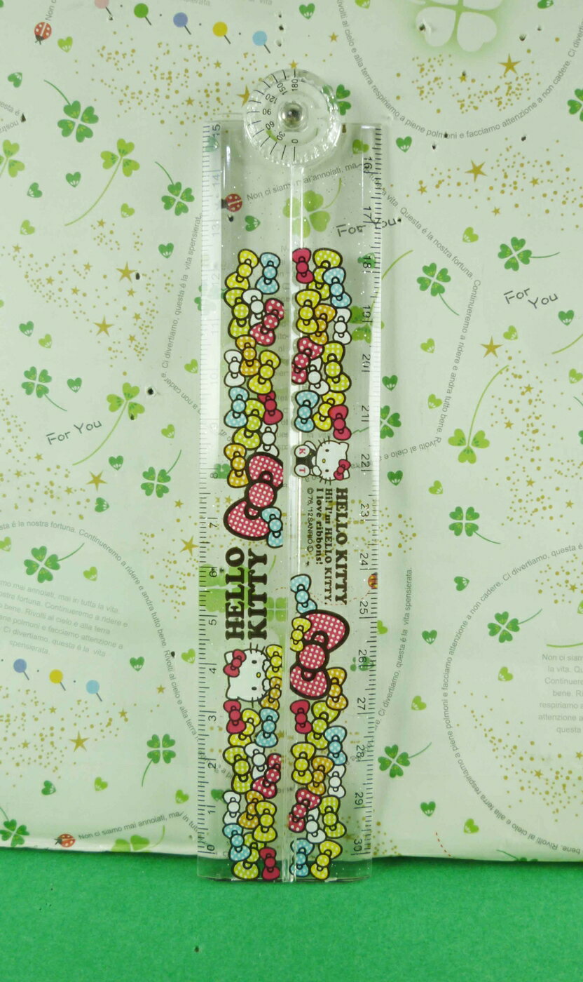 【震撼精品百貨】Hello Kitty 凱蒂貓 摺疊尺-緞帶(蝴蝶結)圖案 震撼日式精品百貨