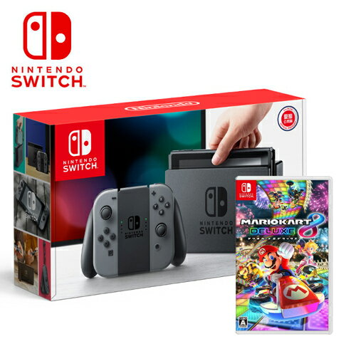 【NS 任天堂】Switch 灰色主機+瑪利歐賽車 8 豪華版《中文版》【三井3C】