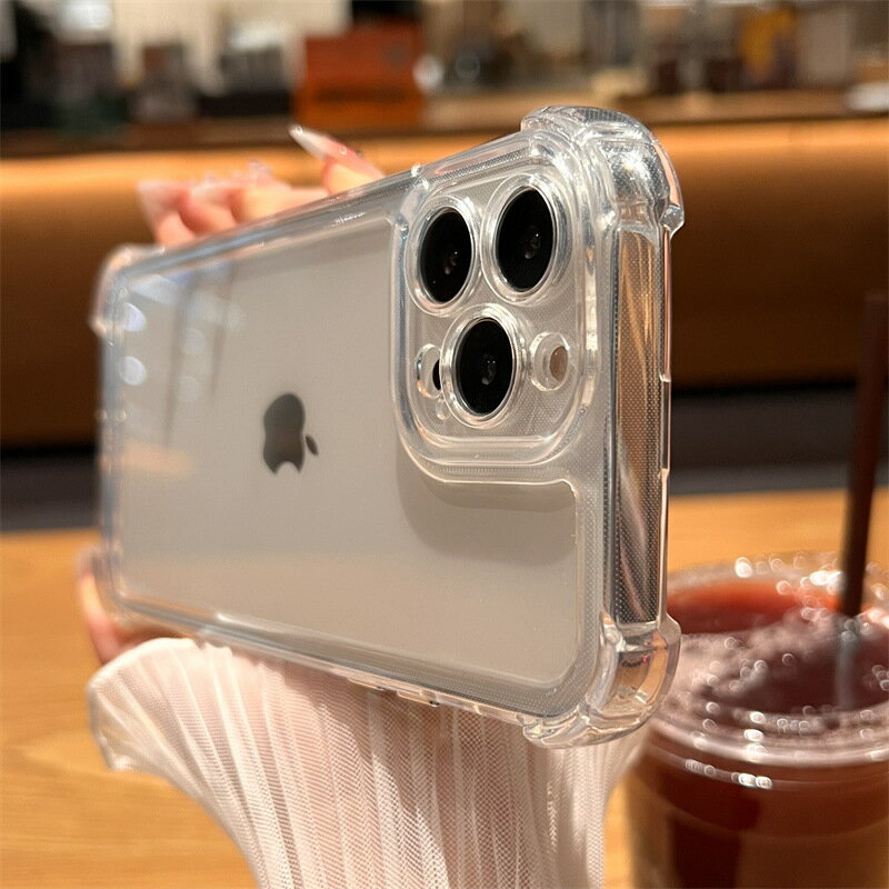 【超悅購物】I Phone 15 手機殼 四角防摔太空保護殼 手機殼 透明手機殼 防摔殼 7