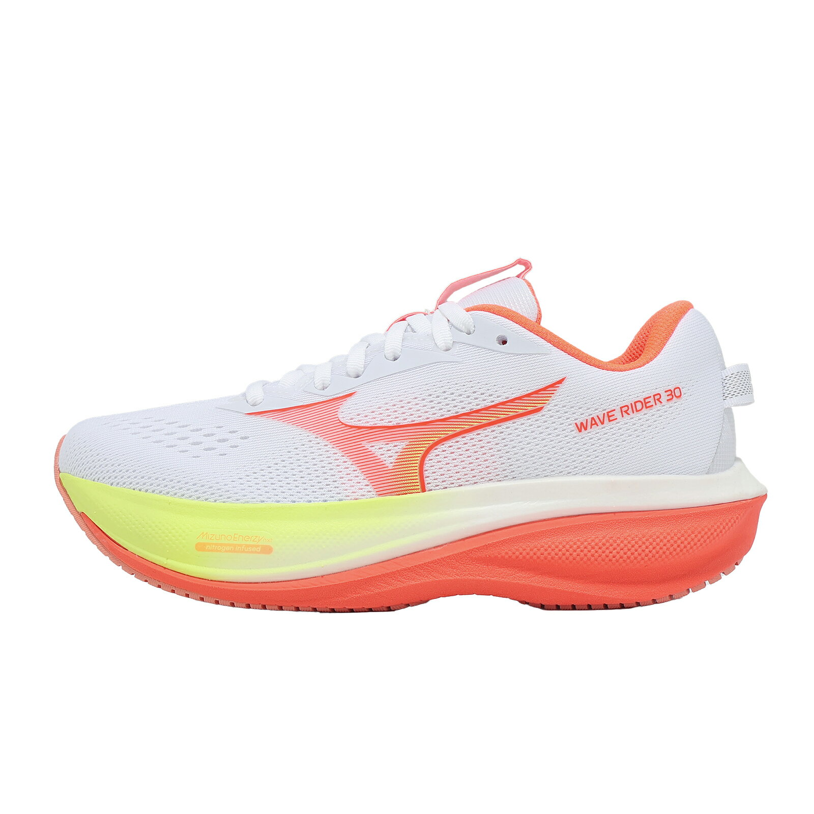 Mizuno 美津濃 慢跑鞋 Wave Rider 30 超寬楦 女鞋 白 緩震 運動鞋 J1GW2621-71