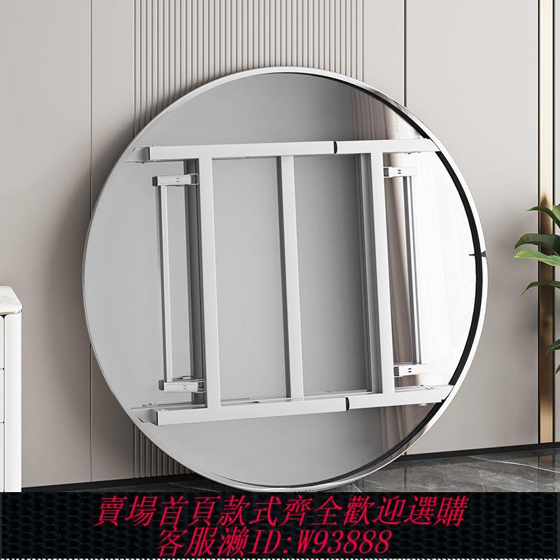 不鏽鋼折疊桌 【30天熱銷1024件】加厚不銹鋼折疊桌大排檔不銹鋼圓桌餐桌小戶型出租屋農村家用桌
