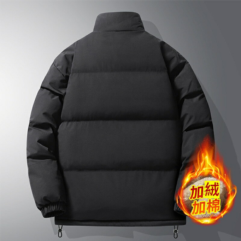 休閒夾克保暖外套-羊羔絨保暖立領男外套黑色74it13【米蘭精品】【獨家進口】