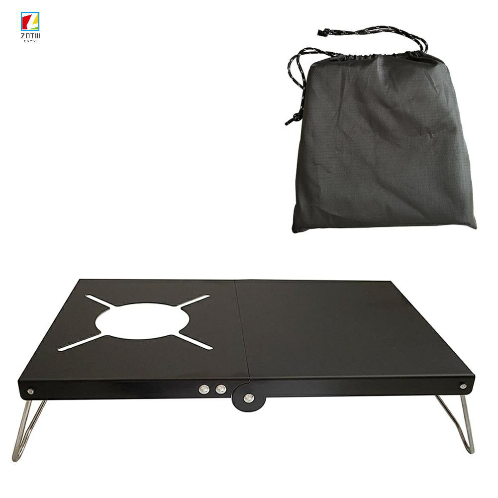 黑色折疊式多功能隔熱桌鋁合金 Soto St-310 單燃燒器桌，適用於 4 種類型的燃燒器1