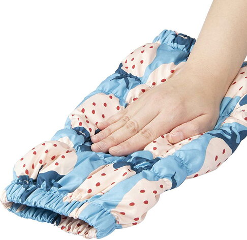 Nishikawa【日本代購】西川 羽絨 暖腿套 Mantano Thermo白鴨絨-草莓藍色 3