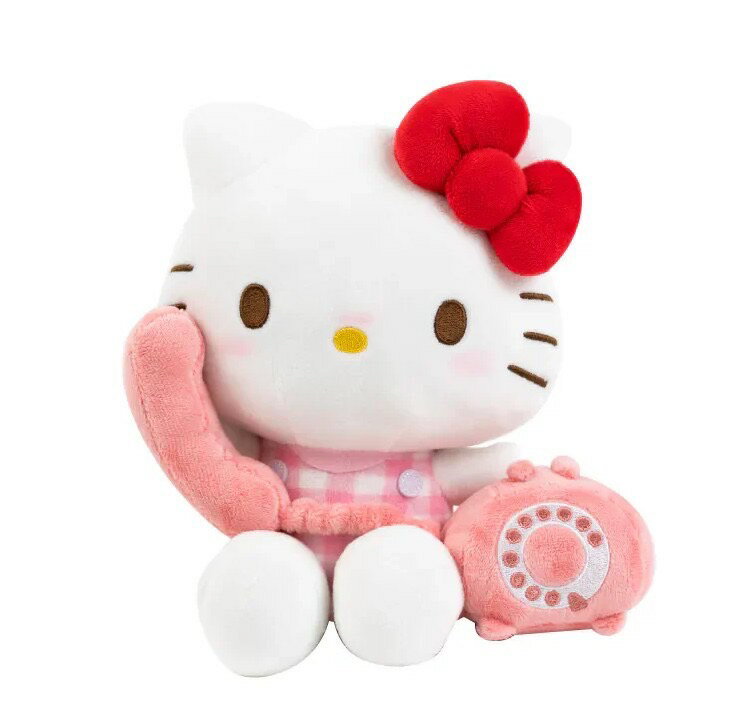 【震撼精品百貨】Hello Kitty 凱蒂貓~日本SANRIO 三麗鷗KITTY50週年打電話絨毛娃娃*72350