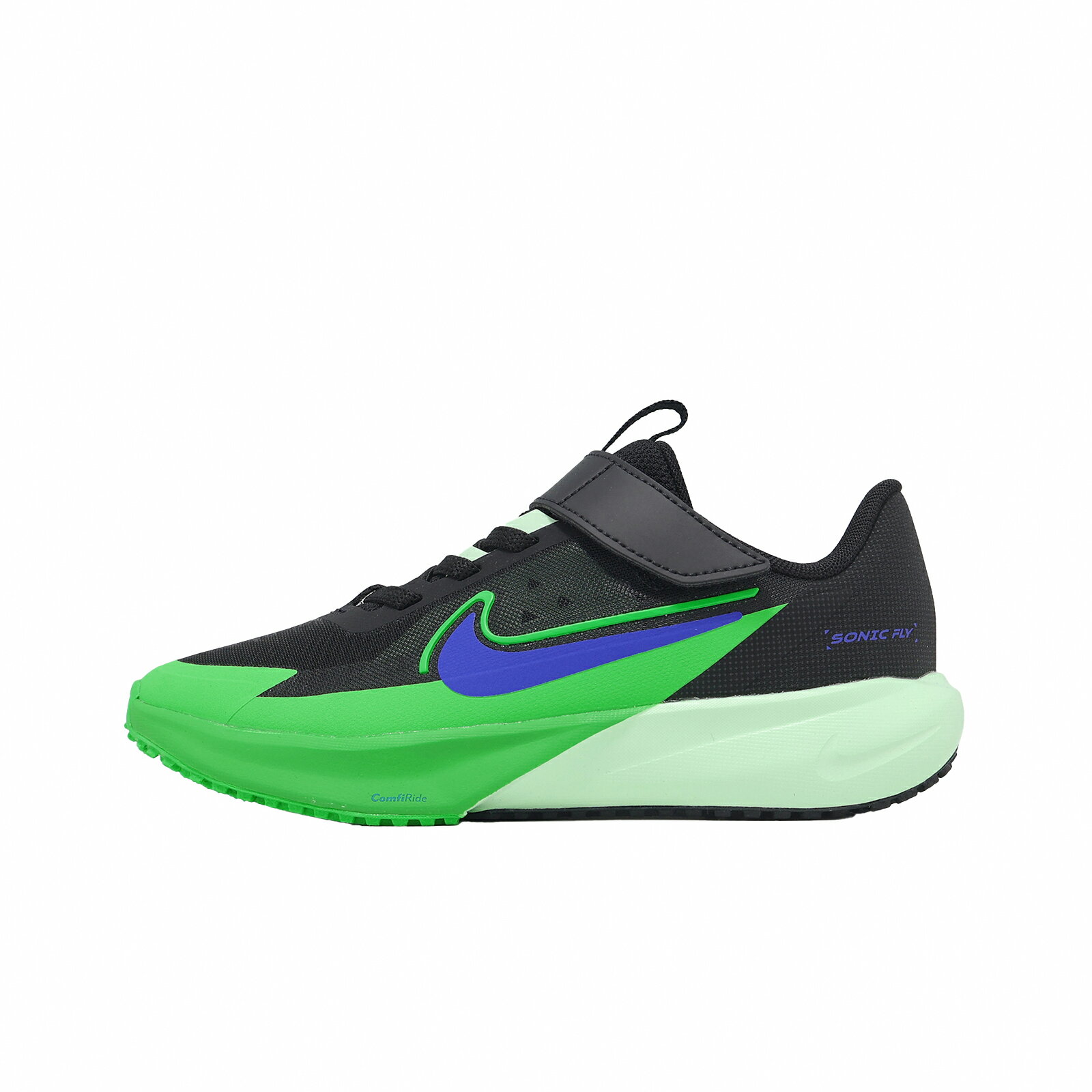 Nike 慢跑鞋 Sonic Fly PS 中童 童鞋 黑 綠 運動鞋 FZ0016-009