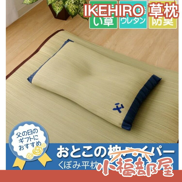 日本製 IKEHIRO 草枕 草蓆枕 記憶枕 涼爽 除溼 無異味 天然 健康 記憶枕 舒眠 寢具 母親節【小福部屋】