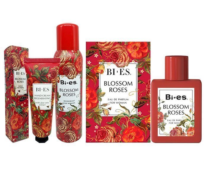 【名美香氛】加碼送！BI-ES Blossom Roses 盛放玫瑰女性淡香精 買1送3-贈隨身瓶12ml+手霜50ml+噴霧150ml