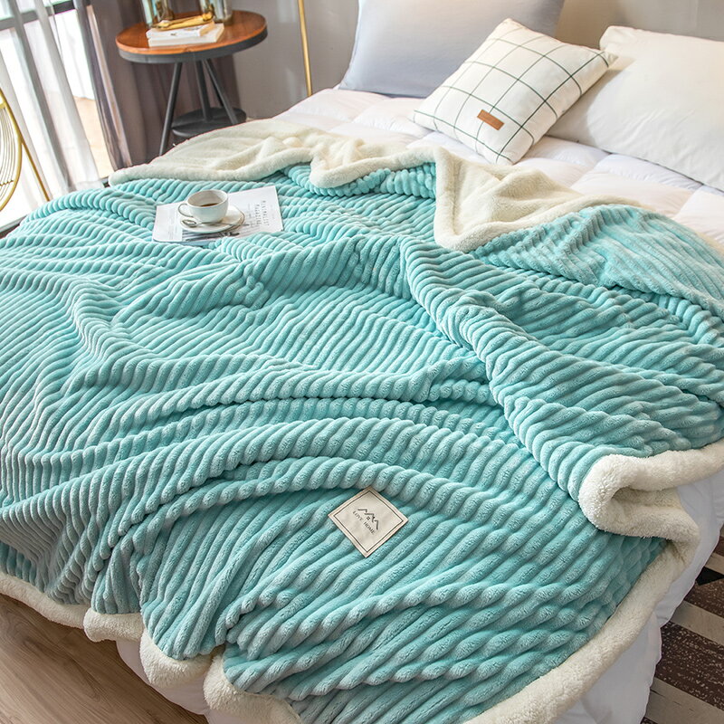 羊羔絨毛毯被子空調毯家用加厚珊瑚絨毯子夏季薄款午睡毯冬季蓋毯